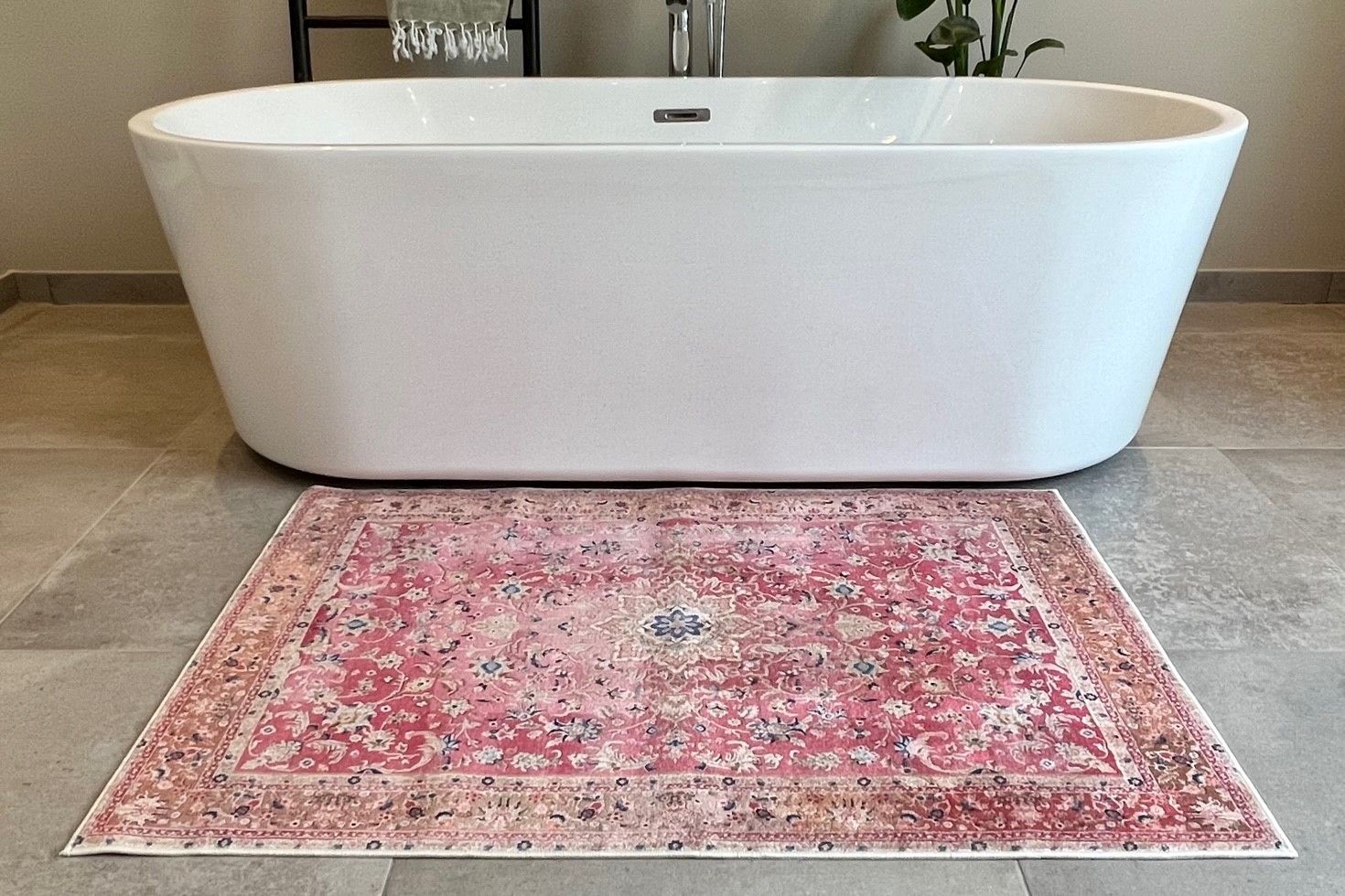 Tijdelijk uitverkocht Grote badmat roze (120cm x 80cm) nr.2024