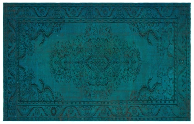 Vintage vloerkleed blauw 31047 282cm x 180cm